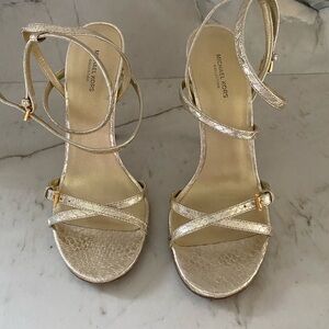 Michael Kora Collection Gold Stiletto Sandals